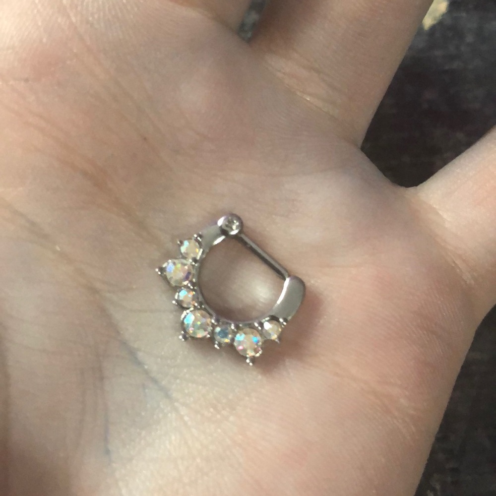 16g Aurora borealis septum clicker
